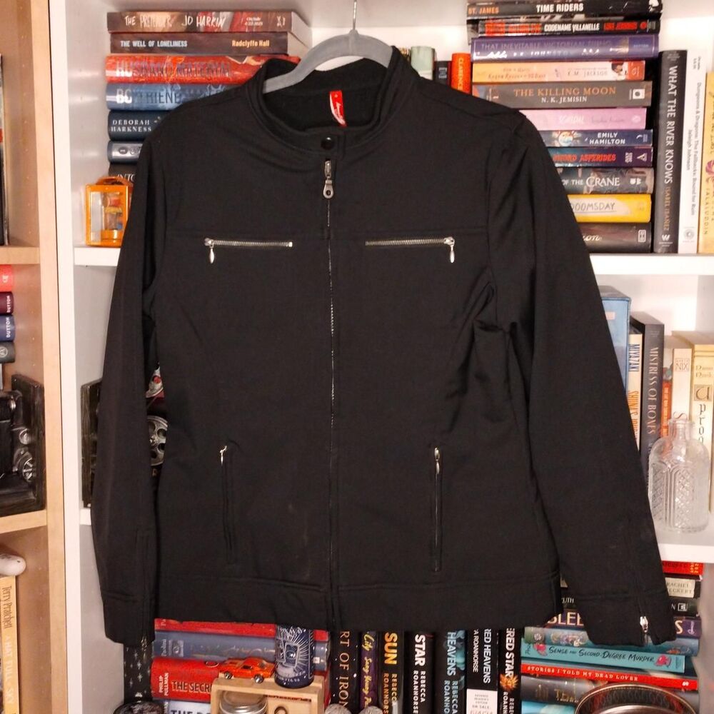 Hanna Andersson Black Softshell Fleece Jacket.